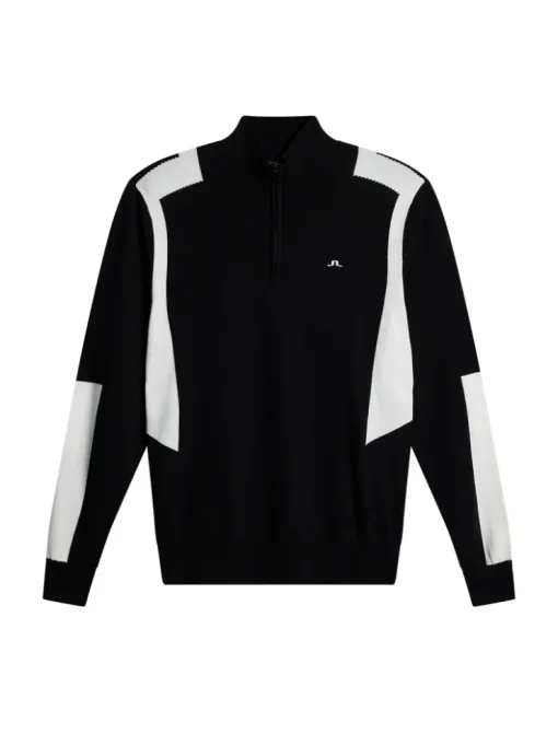 Golf|Knitwear<J.Lindeberg Kendrick Knitted Zip Sweater Black