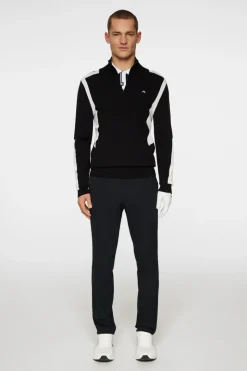 Golf|Knitwear<J.Lindeberg Kendrick Knitted Zip Sweater Black