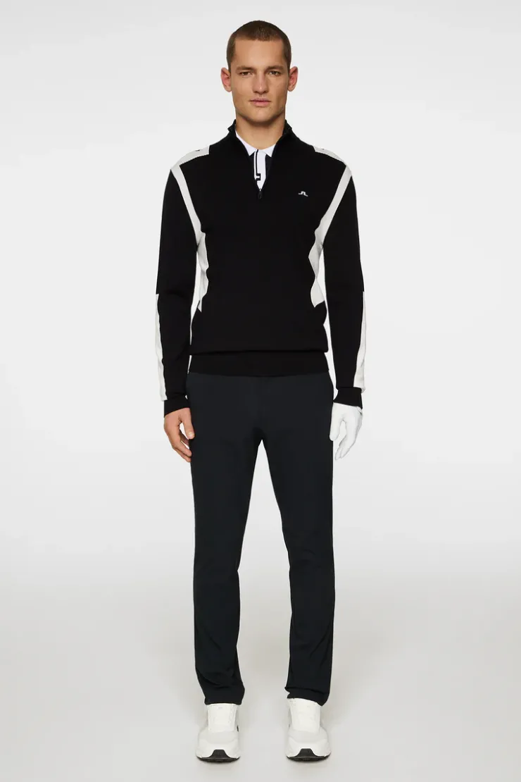 Golf|Knitwear<J.Lindeberg Kendrick Knitted Zip Sweater Black