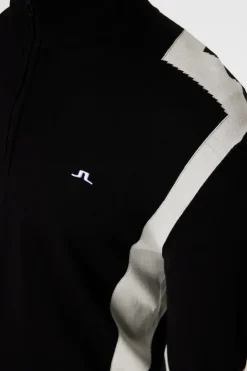 Golf|Knitwear<J.Lindeberg Kendrick Knitted Zip Sweater Black