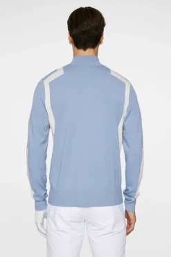 Golf|Knitwear<J.Lindeberg Kendrick Knitted Zip Sweater RainWashed