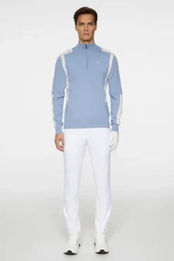 Golf|Knitwear<J.Lindeberg Kendrick Knitted Zip Sweater RainWashed