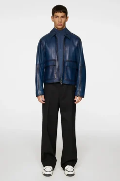 Tops|Knitwear<J.Lindeberg Kiyan Merino Quarter Zip KeyLargoMelange