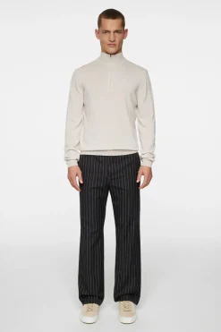 Knitwear|Tops<J.Lindeberg Kiyan Merino Quarter Zip Moonbeam