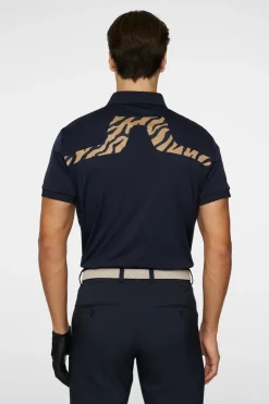 Golf|Polo Shirts<J.Lindeberg KV Print Polo TourTigerBrownM