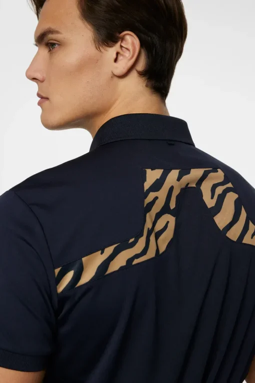 Golf|Polo Shirts<J.Lindeberg KV Print Polo TourTigerBrownM