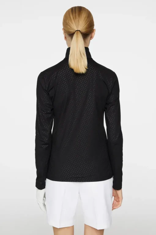 Golf|Base & Mid Layers<J.Lindeberg Lauryn Quarter Zip Mid Layer Black