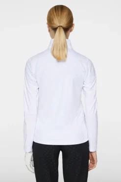 Golf|Base & Mid Layers<J.Lindeberg Lauryn Quarter Zip Mid Layer White