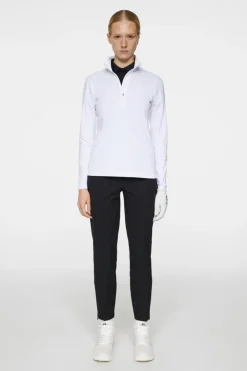 Golf|Base & Mid Layers<J.Lindeberg Lauryn Quarter Zip Mid Layer White