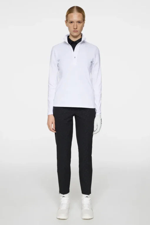 Golf|Base & Mid Layers<J.Lindeberg Lauryn Quarter Zip Mid Layer White