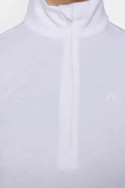 Golf|Base & Mid Layers<J.Lindeberg Lauryn Quarter Zip Mid Layer White