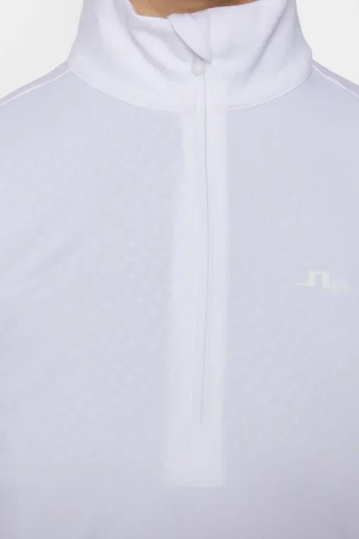 Golf|Base & Mid Layers<J.Lindeberg Lauryn Quarter Zip Mid Layer White