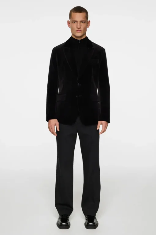Suits & Tailoring|Blazers<J.Lindeberg Lenny S Velvet Blazer Black