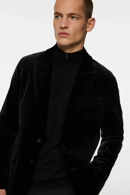 Suits & Tailoring|Blazers<J.Lindeberg Lenny S Velvet Blazer Black