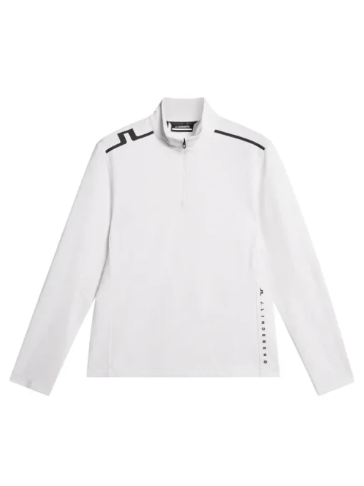 Golf|Base & Mid Layers<J.Lindeberg Leon Quarter Zip Mid Layer White