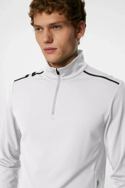 Golf|Base & Mid Layers<J.Lindeberg Leon Quarter Zip Mid Layer White