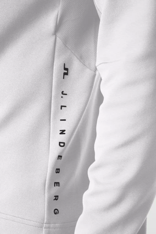 Golf|Base & Mid Layers<J.Lindeberg Leon Quarter Zip Mid Layer White