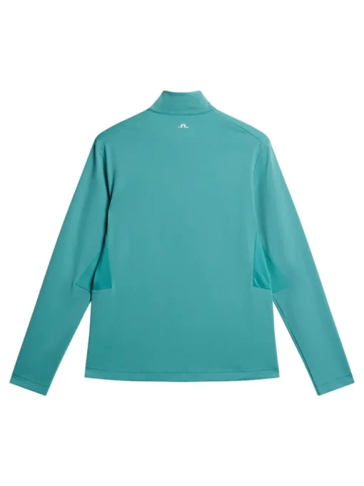 Golf|Base & Mid Layers<J.Lindeberg Leon Quarter Zip Mid Layer Teal