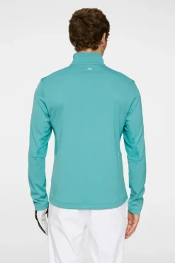 Golf|Base & Mid Layers<J.Lindeberg Leon Quarter Zip Mid Layer Teal