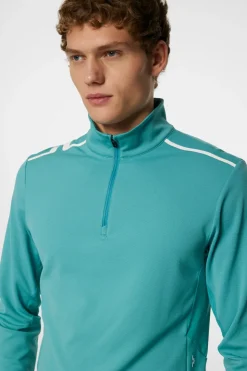 Golf|Base & Mid Layers<J.Lindeberg Leon Quarter Zip Mid Layer Teal