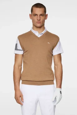 Golf|Knitwear<J.Lindeberg Liam Knitted Vest TigersEye