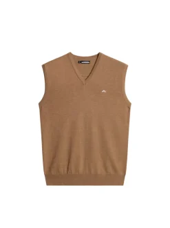 Golf|Knitwear<J.Lindeberg Liam Knitted Vest TigersEye