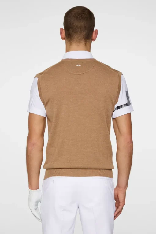 Golf|Knitwear<J.Lindeberg Liam Knitted Vest TigersEye