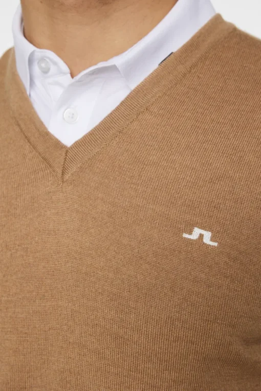 Golf|Knitwear<J.Lindeberg Liam Knitted Vest TigersEye