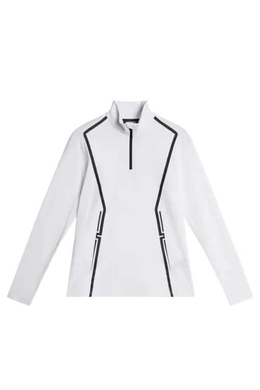 Golf|Base & Mid Layers<J.Lindeberg Lina Quarter Zip Mid Layer White