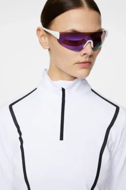 Golf|Base & Mid Layers<J.Lindeberg Lina Quarter Zip Mid Layer White
