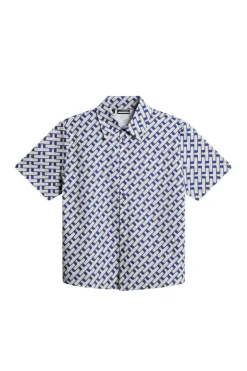 Golf|Tops<J.Lindeberg Linda Printed Shirt TourGeoMoonbeamM