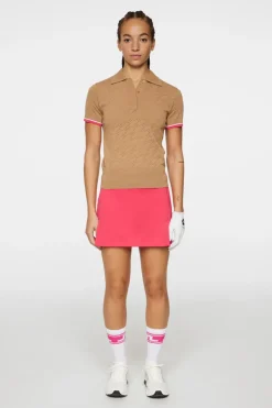 Golf|Knitwear<J.Lindeberg Lomi Knitted Polo Shirt TigersEye