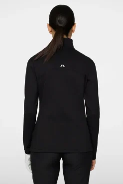 Golf|Base & Mid Layers<J.Lindeberg Lorelei Quarter Zip Mid Layer Black
