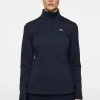 Golf|Base & Mid Layers<J.Lindeberg Lorelei Quarter Zip Mid Layer JLNavy