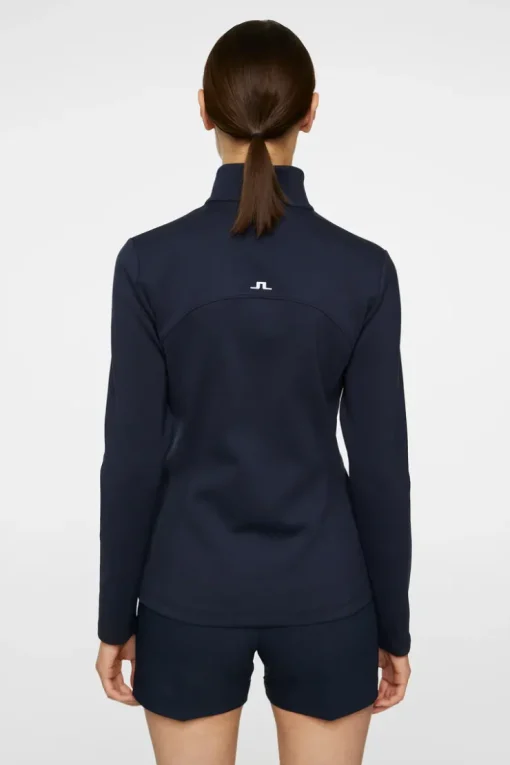 Golf|Base & Mid Layers<J.Lindeberg Lorelei Quarter Zip Mid Layer JLNavy