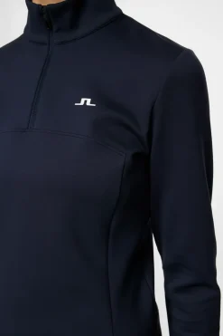 Golf|Base & Mid Layers<J.Lindeberg Lorelei Quarter Zip Mid Layer JLNavy