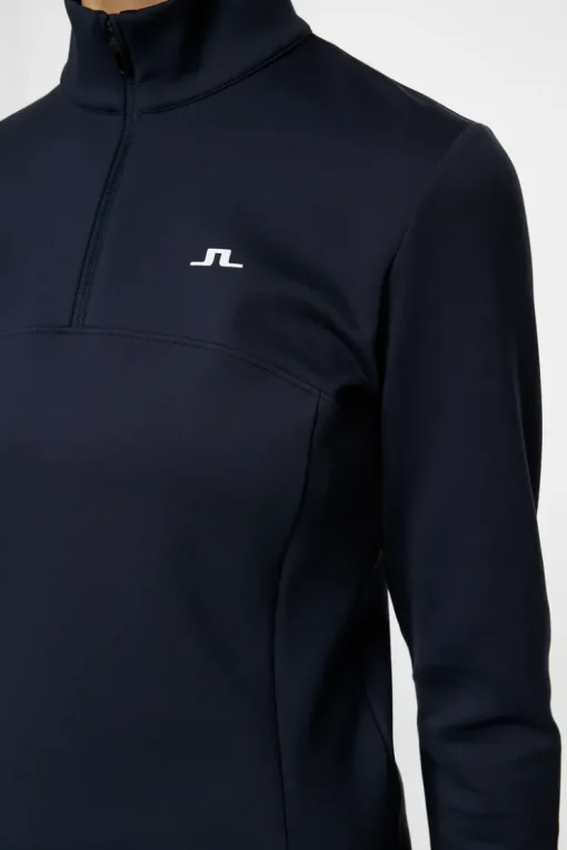 Golf|Base & Mid Layers<J.Lindeberg Lorelei Quarter Zip Mid Layer JLNavy