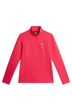 Golf|Base & Mid Layers<J.Lindeberg Lorelei Quarter Zip Mid Layer Azalea