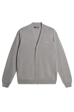 Golf|Knitwear<J.Lindeberg Lucas Knitted Cardigan LightGreyMelange