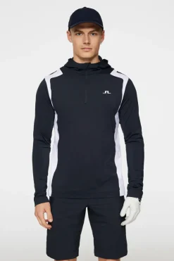 Base & Mid Layers<J.Lindeberg Lukas Quarter Zip Hood JLNavy