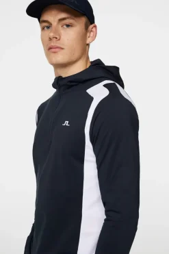 Base & Mid Layers<J.Lindeberg Lukas Quarter Zip Hood JLNavy