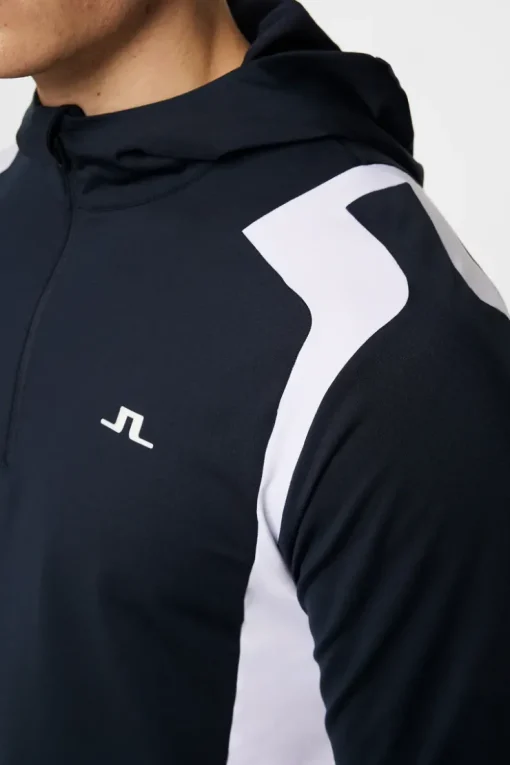Base & Mid Layers<J.Lindeberg Lukas Quarter Zip Hood JLNavy