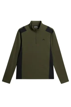 Golf|Ski<J.Lindeberg Lukas Quarter Zip Mid Layer ForestGreen