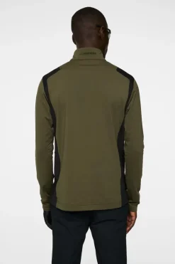 Golf|Ski<J.Lindeberg Lukas Quarter Zip Mid Layer ForestGreen