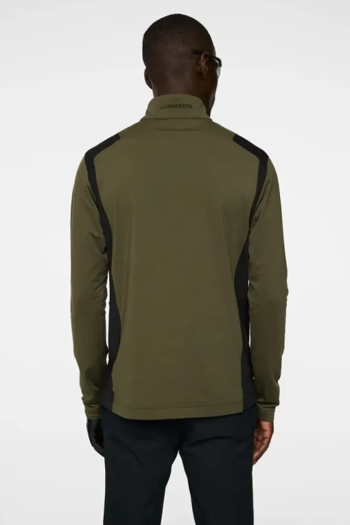 Golf|Ski<J.Lindeberg Lukas Quarter Zip Mid Layer ForestGreen
