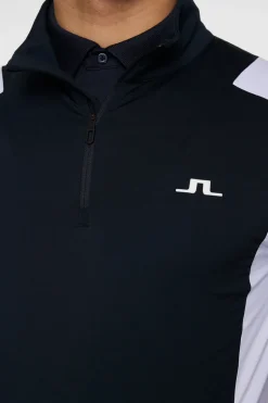 Golf|Base & Mid Layers<J.Lindeberg Lukas Quarter Zip Mid Layer JLNavy