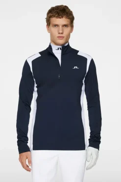 Ski|Tops<J.Lindeberg Lukas Quarter Zip Mid Layer JLNavy