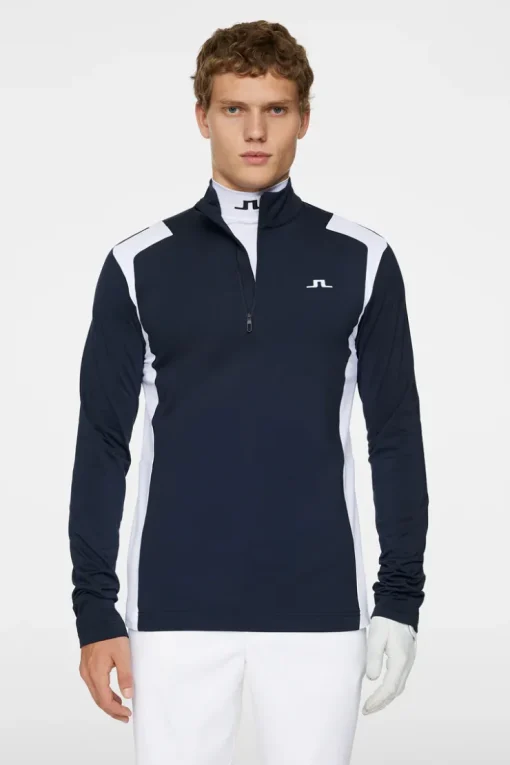 Ski|Tops<J.Lindeberg Lukas Quarter Zip Mid Layer JLNavy