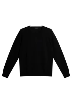 Knitwear|Tops<J.Lindeberg Lyle Merino Crew Neck Sweater Black