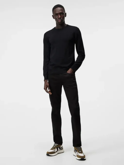 Knitwear|Tops<J.Lindeberg Lyle Merino Crew Neck Sweater Black